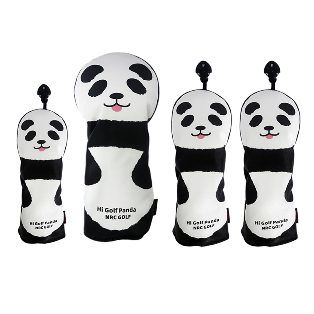 

4Pcs Golf Animal Shape Sports Golf Club Headcover Wood Driver Head Cover Xmas Gift with Interchangeable Number Tags #1 3 5 ut