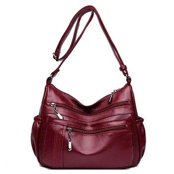 

High Quality Crossbody Bags For Women Messenger Bag Designer Leather Handbags Sac A Main Vintage Ladies Shoulder Bag Hand Bags