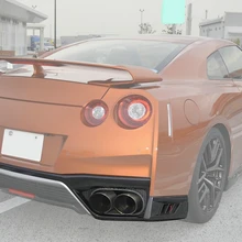 Автомобиль-Стайлинг для Nissan GTR R35 MY17 углеродное волокно OEM задняя губная глянцевая отделка бампер набор сплиттеров Fibre Drift Racing Part Kit