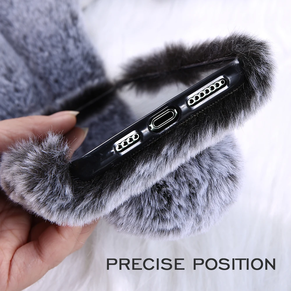 KISSCASE 3D Rabbit Furry Case For iPhone 11PRO Cover For iPhone 11 11PRO MAX 7 8 4