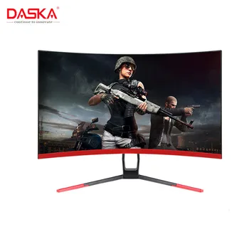 

DASKA 27 inch Game Competition Curved Widescreen IPS/Led 24" Gaming Monitor 75Hz HDMI/VGA input White/Red Monitor