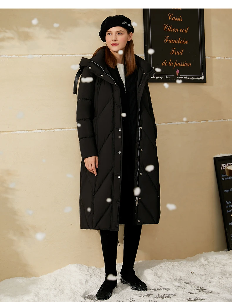 Amii-女性のミニマリストダウンジャケット,冬のファッション,無地 