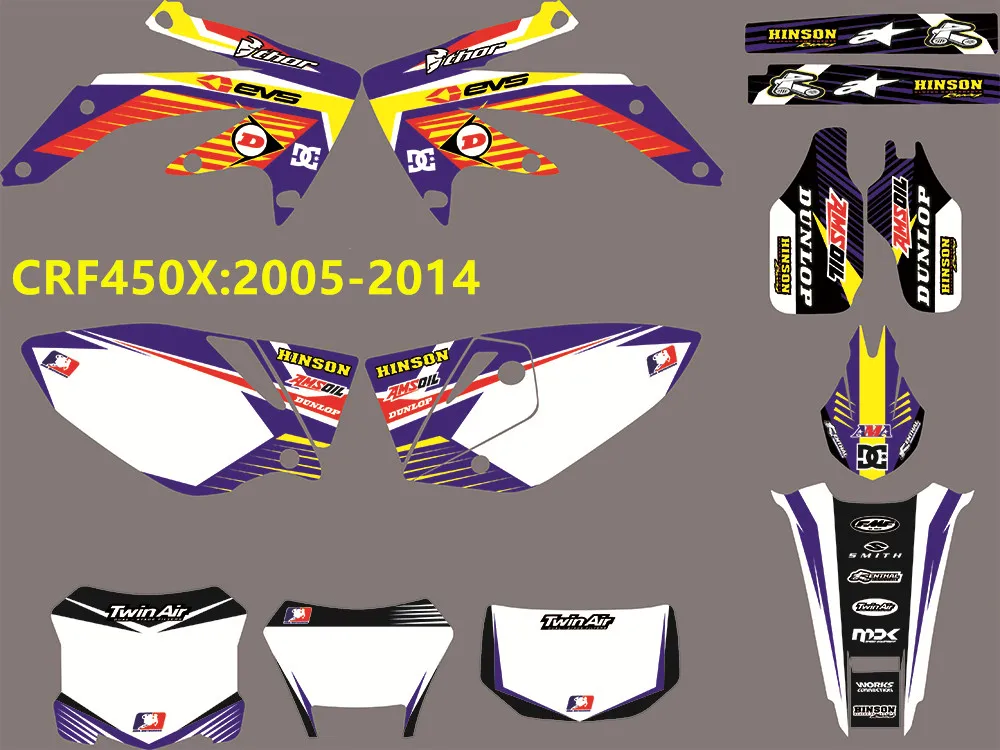 3 м CRF450X 05-14 Стикеры заказанные акрилатовые Графика Стикеры s для Honda CRF450X 2005 06 07 08 2009 2010 2011 2012 13 14