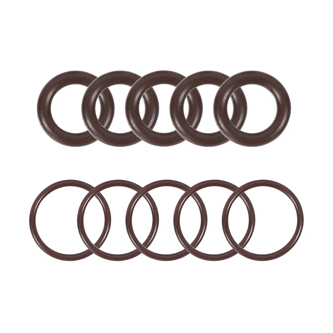 

uxcell 10Pcs Fluorine Rubber O-Rings 10-30mm OD 5-25mm ID 2.5mm Width FKM Seal Gasket Brown to Greases Aliphatic Aromatic