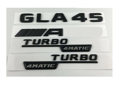 Черный GLA45 Для AMG TURBO 4matic Багажник крыло значки-эмблемы для Mercedes