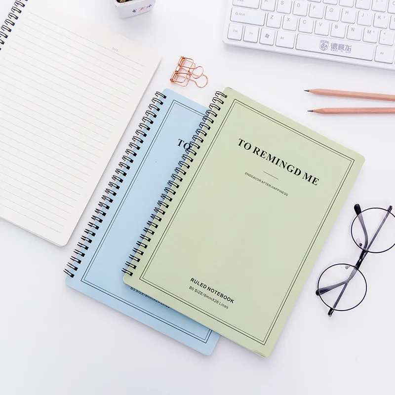 

B5 Hipster Coil Notebook Students Candy-Colored Spiral Binding Book Laptop Office Notebook South Korea Stationery