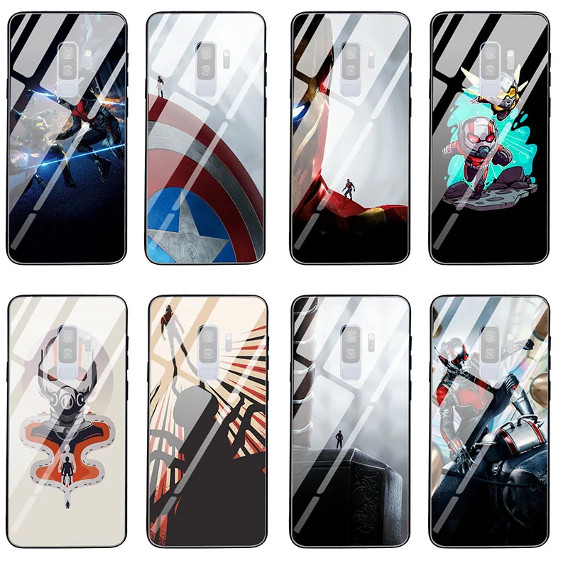Tempered Glass Phone Cases Cover for Samsung Galaxy A10 A20 A50 A51 A70 A71 A6 A8 A9 2018 Plus Bags Antman And Wasp | Мобильные
