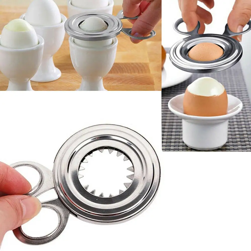 

Stainless Steel Boiled Egg Shell Cutter Topper Opener Kitchen Useful Tools Egg Cutter Egg Cutter Egg Stripper Sheller