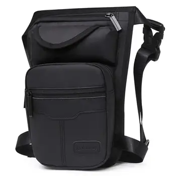 

Men's Outdoor Sport Nylon Belt Bag Multifunction Riding Leg Pack Chest Bag Waist Bag Black Blue Cash Card Portable Fanny Pack /E