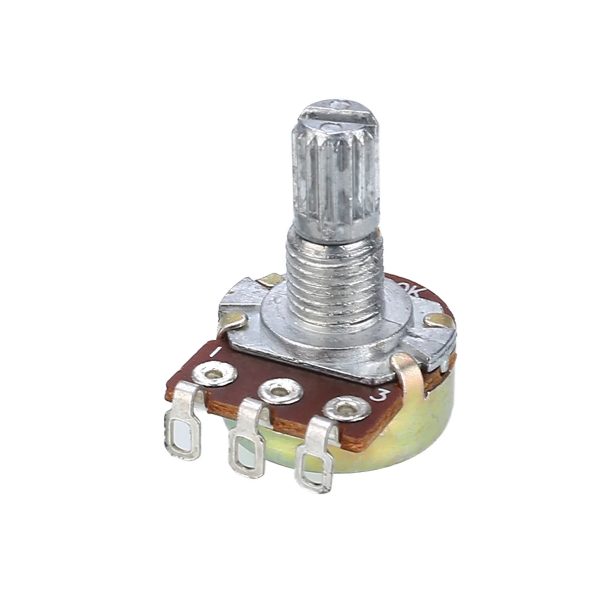 10pcs Guitar Mini Control Pots A500K Short Split Shaft Linear Taper Potentiometers Guitar Tone Potentiometer