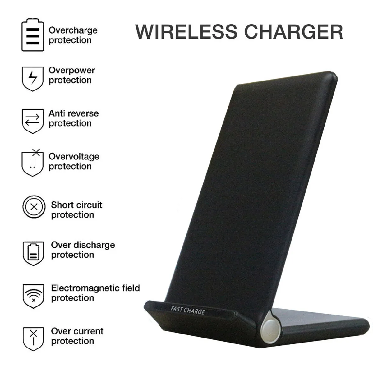 Quic 20W Qi Wireless Folding Vertical Fast Charger Charging Bracket High Power Docking Stand for all Qi-enabled phones