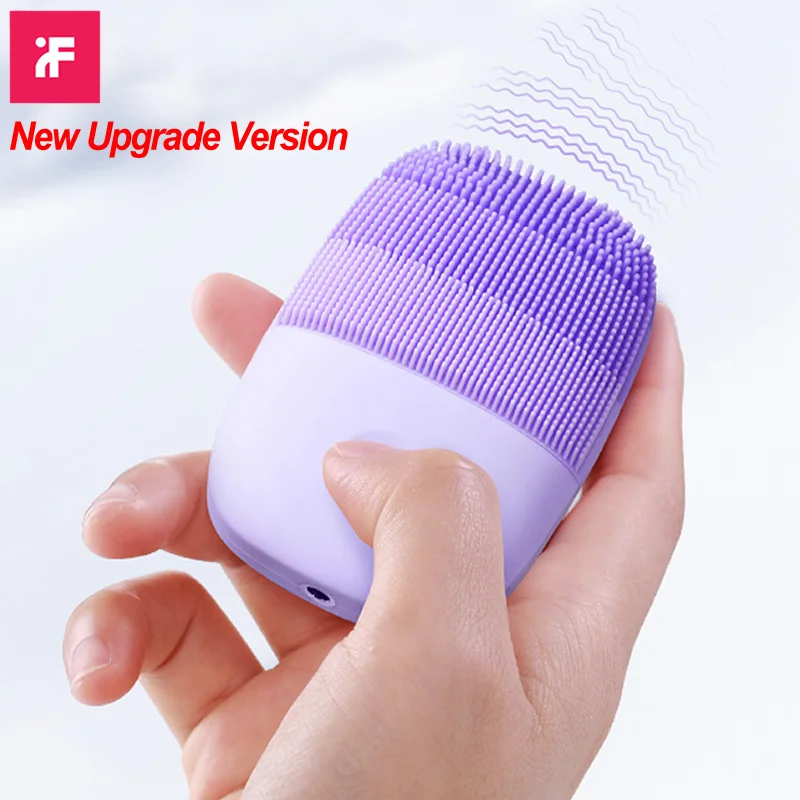 

2020 Inface Upgrade Version Electric Sonic Facial Cleansing Brush Deep Cleaning Face Smart Cleaning Tool Food Grade Silicone