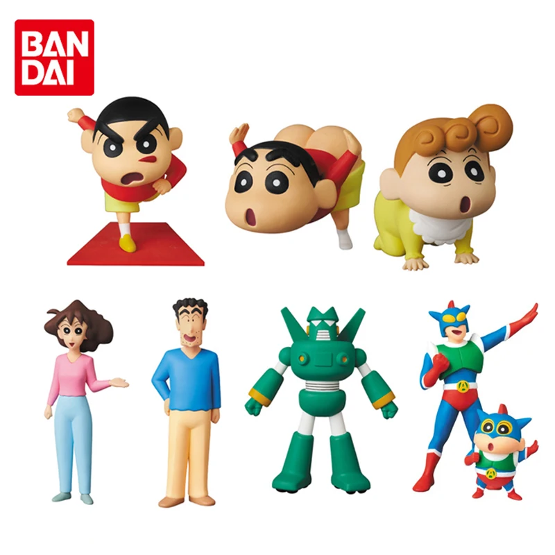 Bandai оригинальный Crayon Shin-chan Коллекционная модель GUNDAM noхара Himawari Хироши экшн-Камен