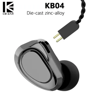 

KBEAR KB04 1BA+1DD Hybrid Driver HIFI Stage DJ Monitor In Ear Earphone With 2 pin Connector Metal Cable