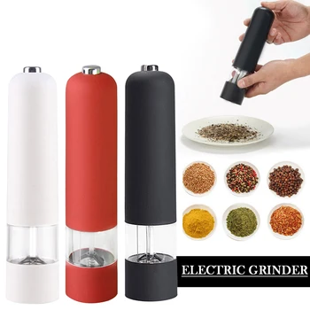 

Automatic Salt Pepper Mill Grinder Stainless Steel Portable Mill Seasoning Muller Kitchen Tools Spice Pepper Mill Machine