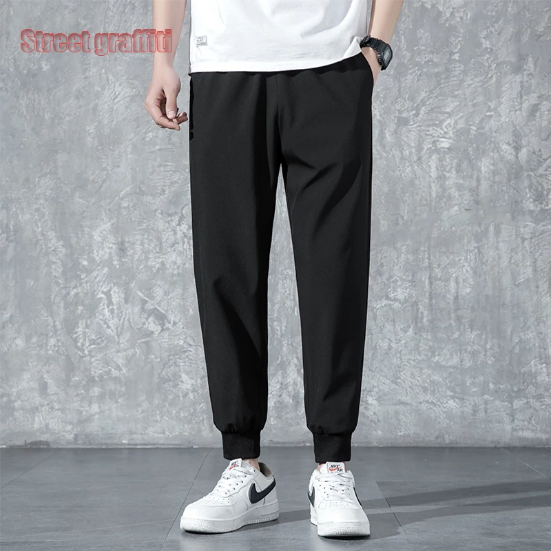 Men Pants Joggers Sweatpants Mens 2021 Spring New Streetwear Pants Fitness Clothing Fashion Summer Casual ankle banded Pant Men