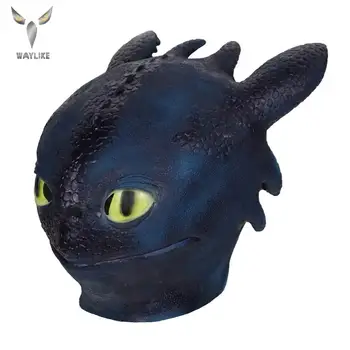 

Waylike Halloween How To Train Your Dragon Black Latex Mask Cute Mask Halloween Party Adult Mask