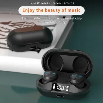 ワイヤレスヘッドホンtws bluetoothイヤホン防水イヤフォンマイクスポーツヘッドセットタッチコントロール