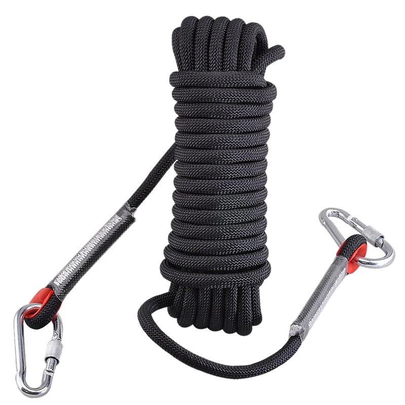 

ABUO-Outdoor Rock Climbing Rope 12Mm Home Fire Emergency Escape Rope Multifunctional Heavy Duty Rope For Hiking Caving Camping