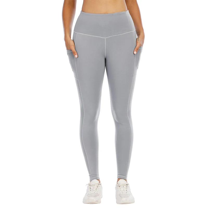 lululemon leggings CHRLEISURE Sexy Solid Fitness Women Leggings Pocket High Waist Tummy Control Sports Leggings Push Up Gym Legging Short Pants thermal leggings Leggings