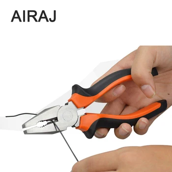 

AIRAJ 6/8 Inch Multifunctional Curved Handle Wire Pliers Chrome Vanadium Steel High Hardness Wire Stripper Repair Hand Tools