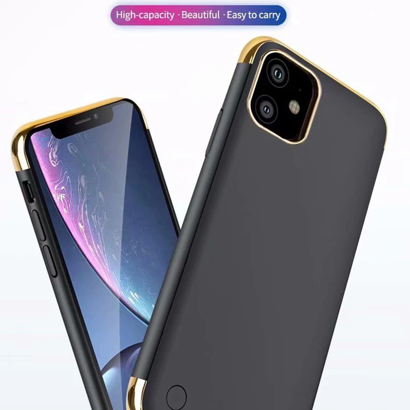 6000mah тонкий ударопрочный чехол для зарядного устройства для iPhone 11 перезаряжаемый чехол для зарядного устройства