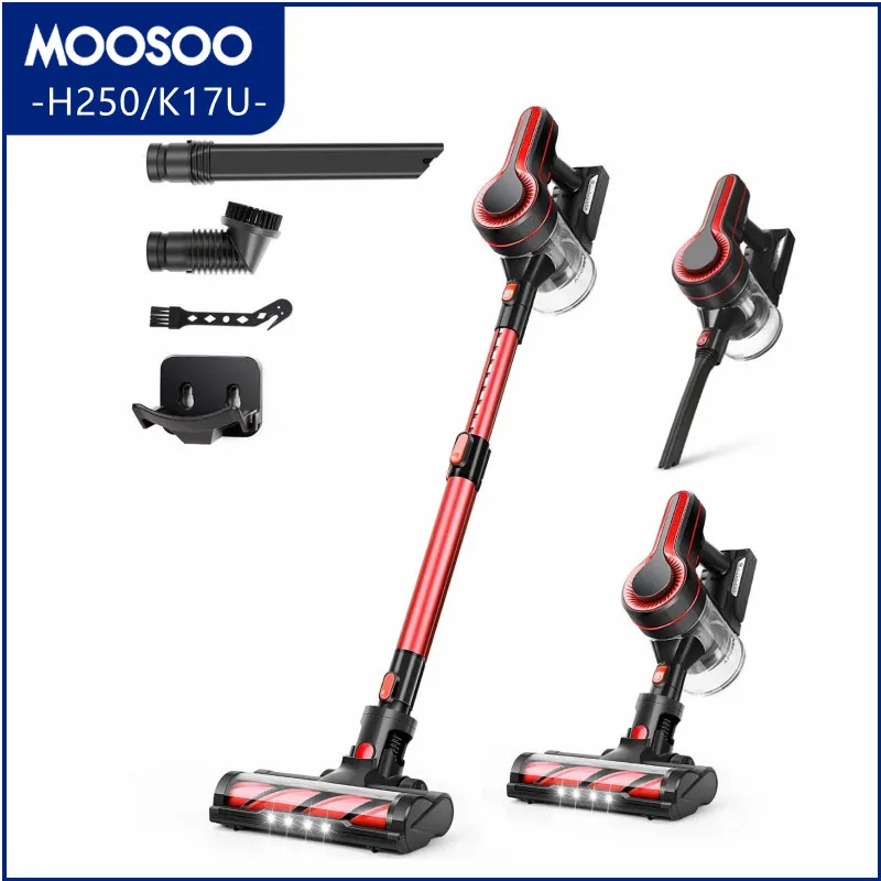 MOOSOO K17U 24KPa Suction 250W Brushless Motor Cordless Vacuum Cleaner 4 in 1 2200mAh 1.2L Dust Cup Turbo Brush for Floor Carpet | Бытовая