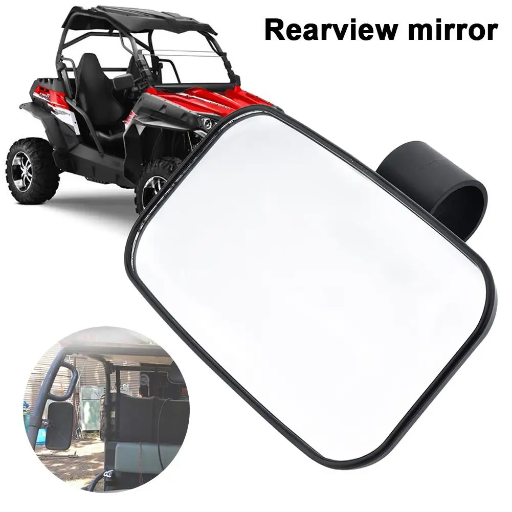 Универсальный UTV/ATV 1,5 1,75 2-дюймовый Зеркало заднего вида для Arctic Cat Kubota Can-am без задников с текстурой кожи носорога и рейнджер RZR бродяга большой красный