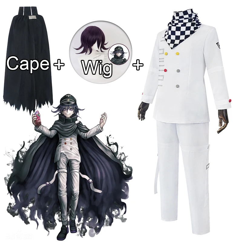 

Новинка костюмы для косплея Danganronpa V3 аниме Ouma Kokichi Униформа куртка/брюки/галстук/парик/искусственная кожа для взрослых