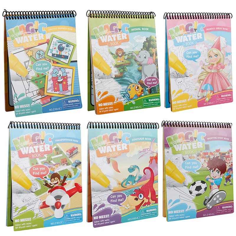 Волшебная водная книга, игрушки для детей, pizzarra magica peinture enfant brinquedos speelgoed voor kinderen, детская художественная картина с царапинами