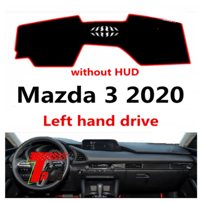 Taijs чехол для приборной панели автомобиля с левым приводом для Mazda 3, без HUD, анти-освещение, материал полиэстер,, модель автомобиля