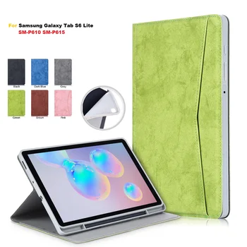 

Case For Samsung Galaxy Tab S6 Lite Case 10.4" SM P610 P615 Case with Pencil Holder Folding Stand for Samsung Tab S6 Lite Case