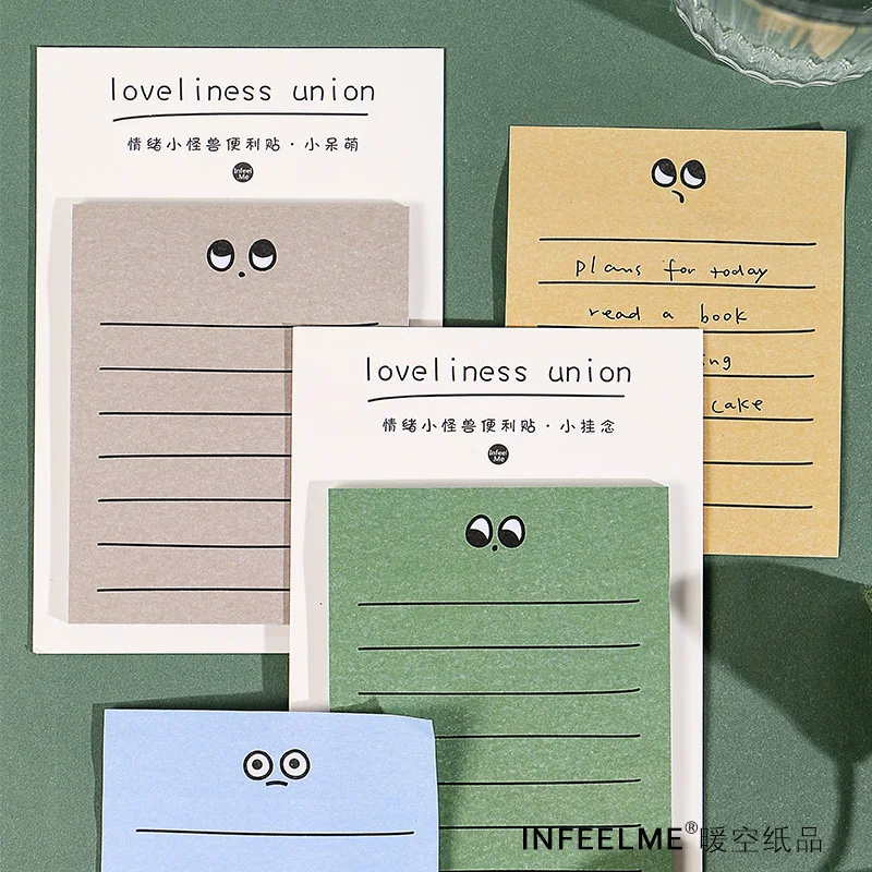 

30 Pcs/set Sticky Notes Cute Cartoon Expression Memo Pad Planner Stickers Memo Paper Kawaii Stationery Office School Supplies