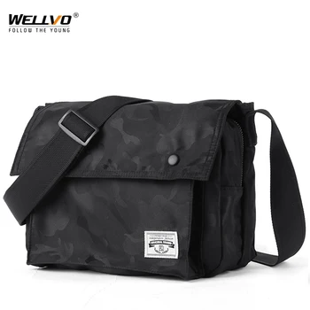 

Casual Men's Camouflage Messenger Bag Waterproof Crossbody Shoulder Bags Men's Office Business Flap Bag Large Schoolbag XA38C