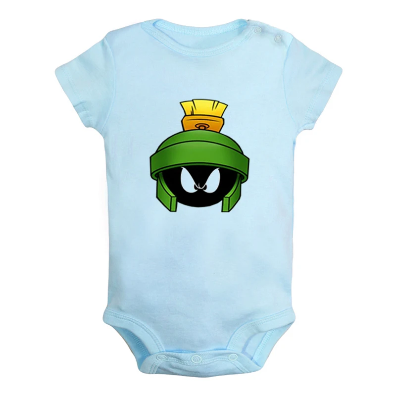 Marvin the Martian/забавные комплекты для новорожденных мальчиков и девочек с изображением героев мультфильма «Мир Уэйнов»; комбинезон с принтом; боди для младенцев - Цвет: JcBaby1349BLD