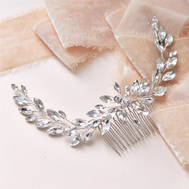 Стразы ручной работы гребень для волос Свадебные украшения Стразы вставки гребень украшение для волос для женщин невесты Вечерние