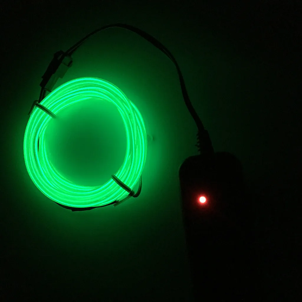 Гибкий светодиодный светильник EL Wire String Strip Rope светящийся Декор неоновая лампа USB контроллер 5 м гибкий светодиодный светильник EL Wire String Strip
