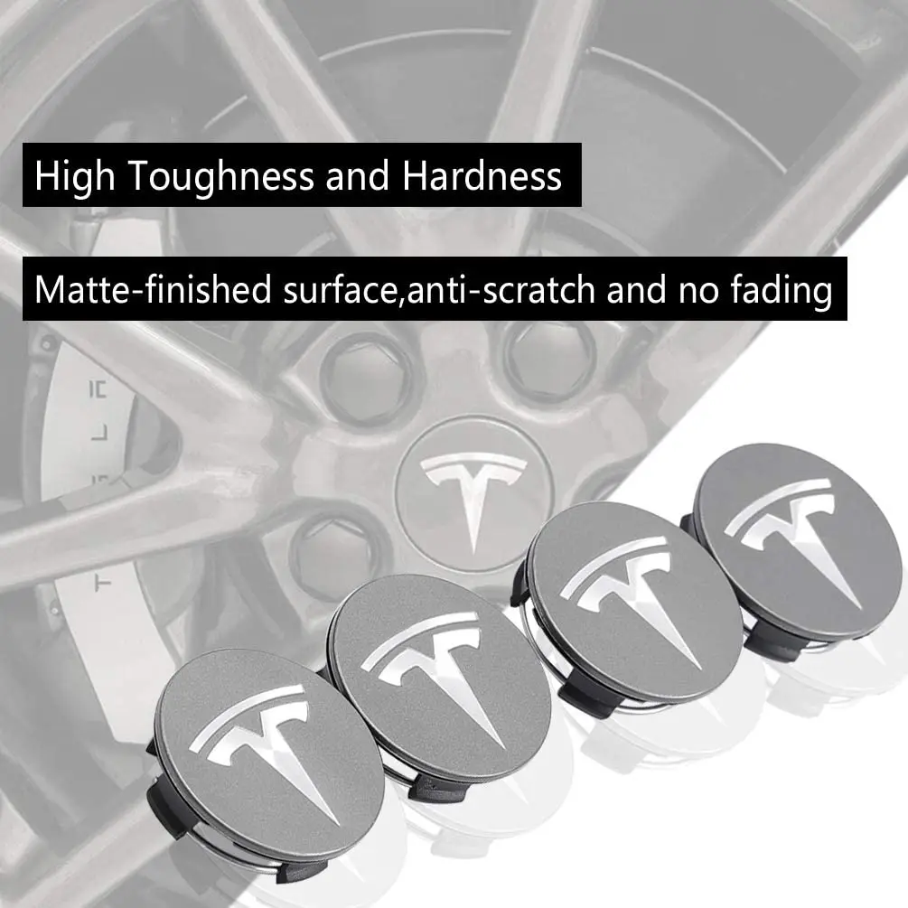TESLA Wheel Cap Kit Center Logo TradeHut