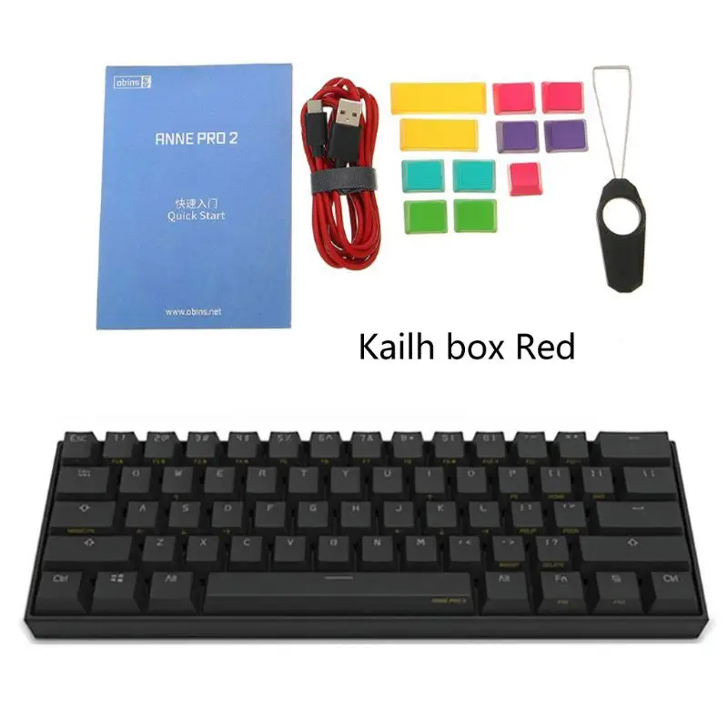 60% механическая клавиатура Bluetooth 4,0 тип-c RGB 61 клавиша Kailh переключатель коробки
