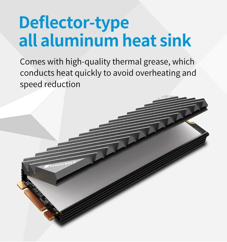 M.2 2280 Solid State Hard Disk Aluminum Heatsink with Thermal Pad for m2 Desktop
