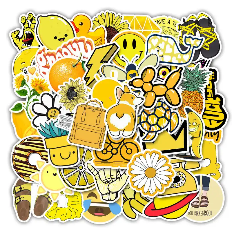 50 Pcs Cartoon Blue Vsco Stickers For Chidren Toy Waterproof