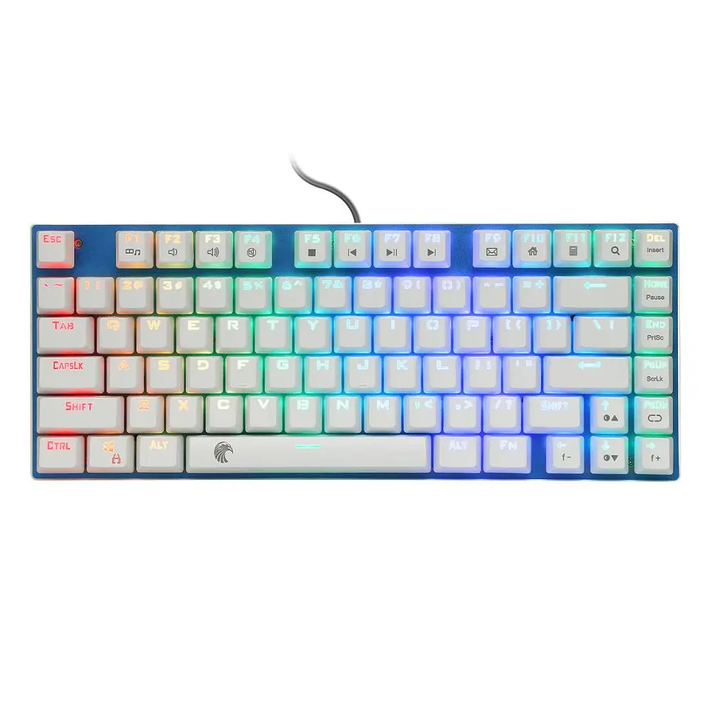 

Z-88 60% RGB Механическая игровая клавиатура Outemu, переключатель со светодиодной подсветкой, водонепроницаемая компактная, 81 клавиша, защита от фиктивных нажатий, для Mac, ПК, синяя, розовая