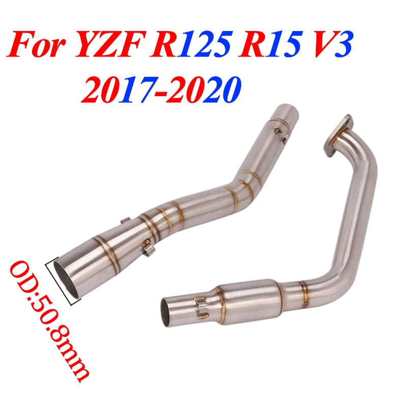Выхлопная труба для мотоцикла Yamaha R125 YZF-R15 V3 2017 - 2020 2019 2018 19 18 YZFR15 MT 125 | Автомобили и