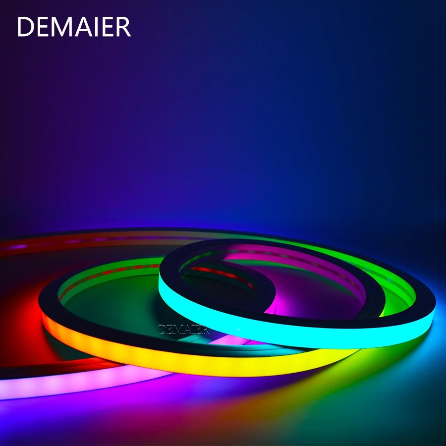 Светодиодный неоновый RGB WS2812B силикагель гибкий лиходержатель для домашнего