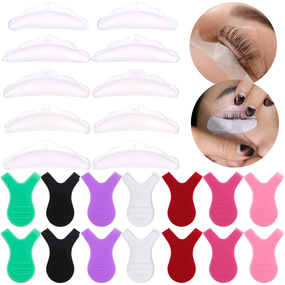 

10 Pcs Y Shape Eyelashes Extension Brush Silicone Pads Lash Lift Tool Eye Lash Curler Rollers Perm Lash Extensions Accessories