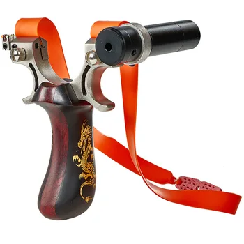 

Slingshot with laser stainless steel bow head sandalwood stitching handle outdoor competitive slingshot