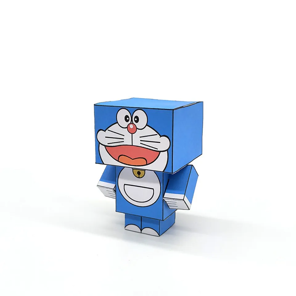 Нет-клей Doraemon кошка Складная резка милые мини 3D бумажная модель бумажное ремесло Аниме Фигурка DIY Cubee дети взрослые ремесленные игрушки CS-036