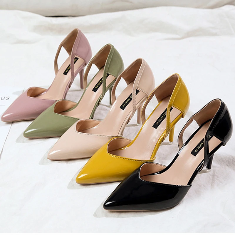 Super High Heels Women Spring New Autumn High-heeled Shoes Female Pointed Shallow Sexy Ladies Fashion Shoes Black Sandals Woman