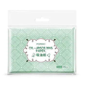

100pcs Control Oil Face Oil Blotting Paper Green Matting Face Cleanser Wipes Shrink Pore Face Cleaning Tool