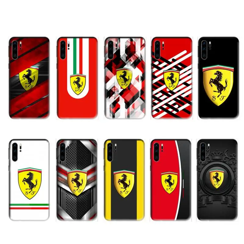 

Ivits racing ferrari case for huawei p20 p30 p40 pro mate 10 20 30 pro lite p smart y7 2019 plus nova 3I cases cover